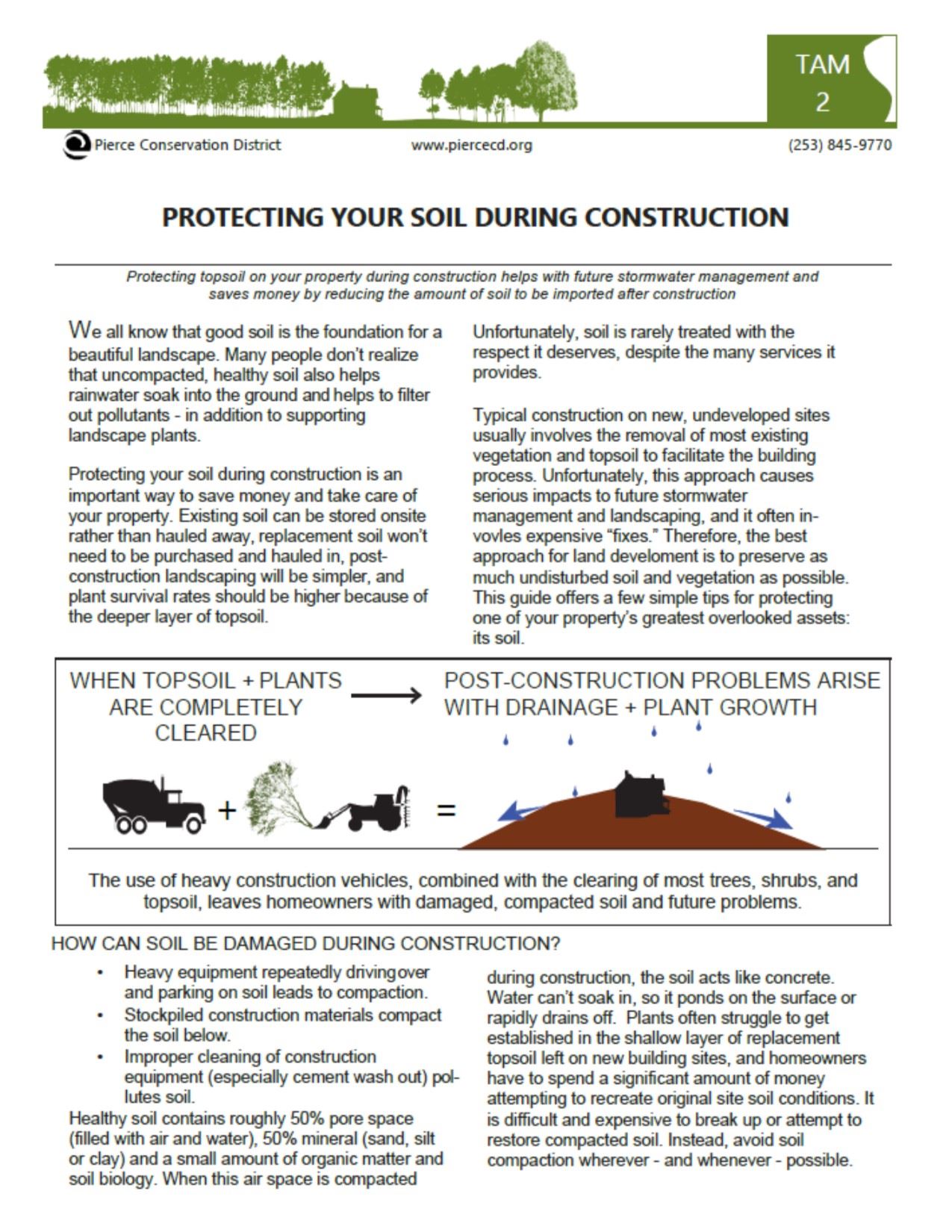 Protecting soil during construction