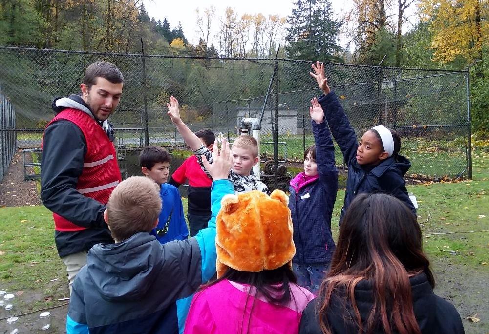 Volunteer at hatchery station